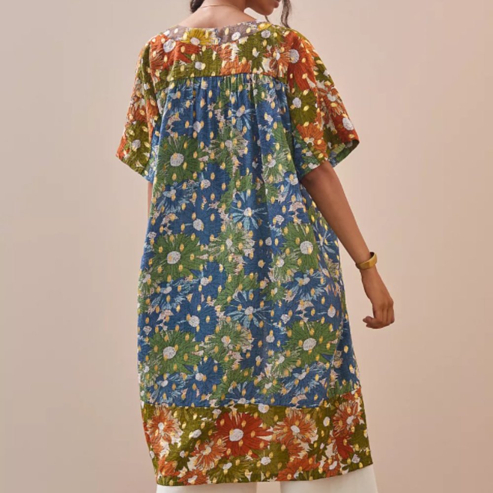 Anthropologie Floral Shine Duster Kimono Size-All NWT - Picture 3 of 9